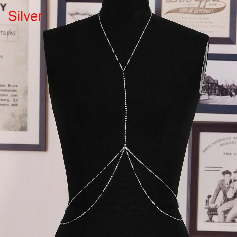 1 Pc Sexy Body Chain Harness Crossover Belly Waist Bikini Beach Slave Jewelry Summer Wear Nice Gift onlyfans tiktok
