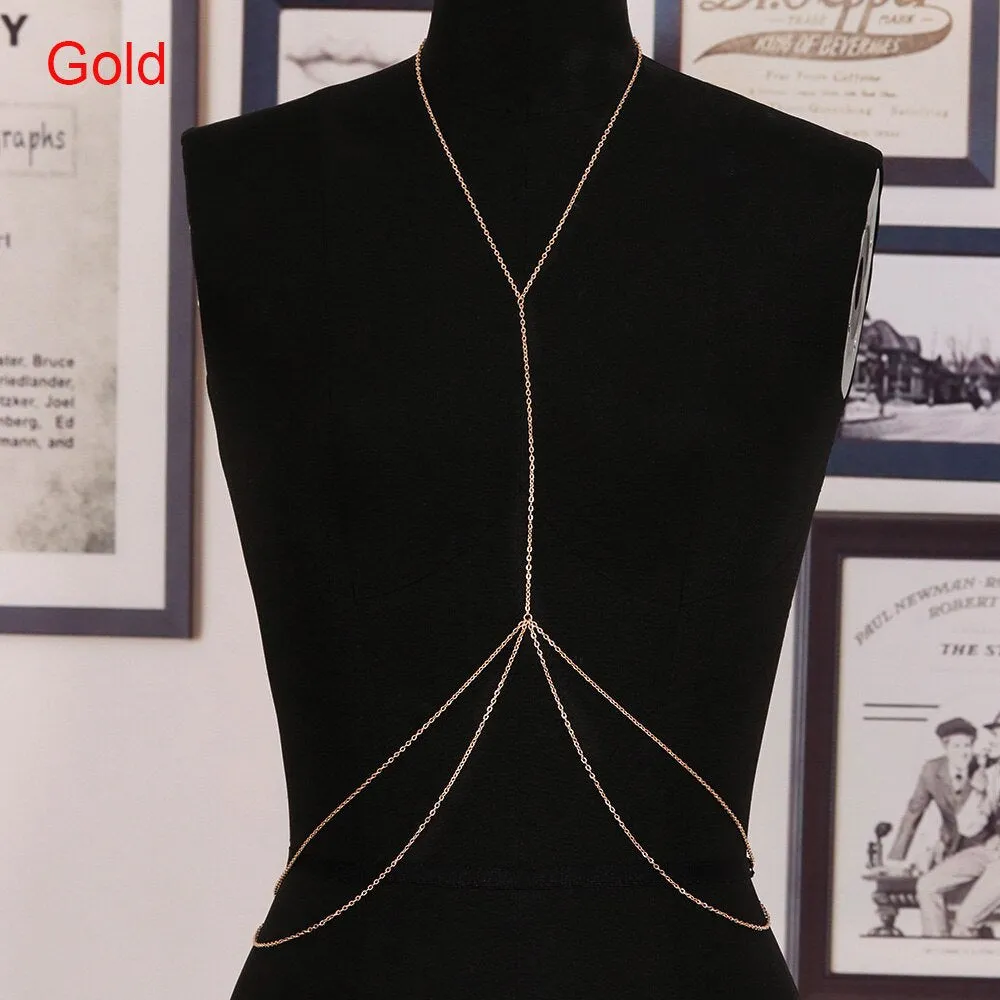 1 Pc Sexy Body Chain Harness Crossover Belly Waist Bikini Beach Slave Jewelry Summer Wear Nice Gift onlyfans tiktok