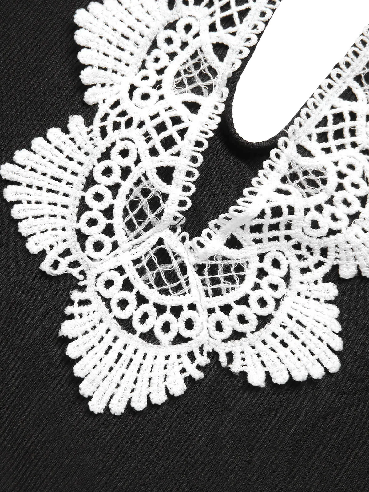 1930s Lace Knitted One-Piece Swimsuit
