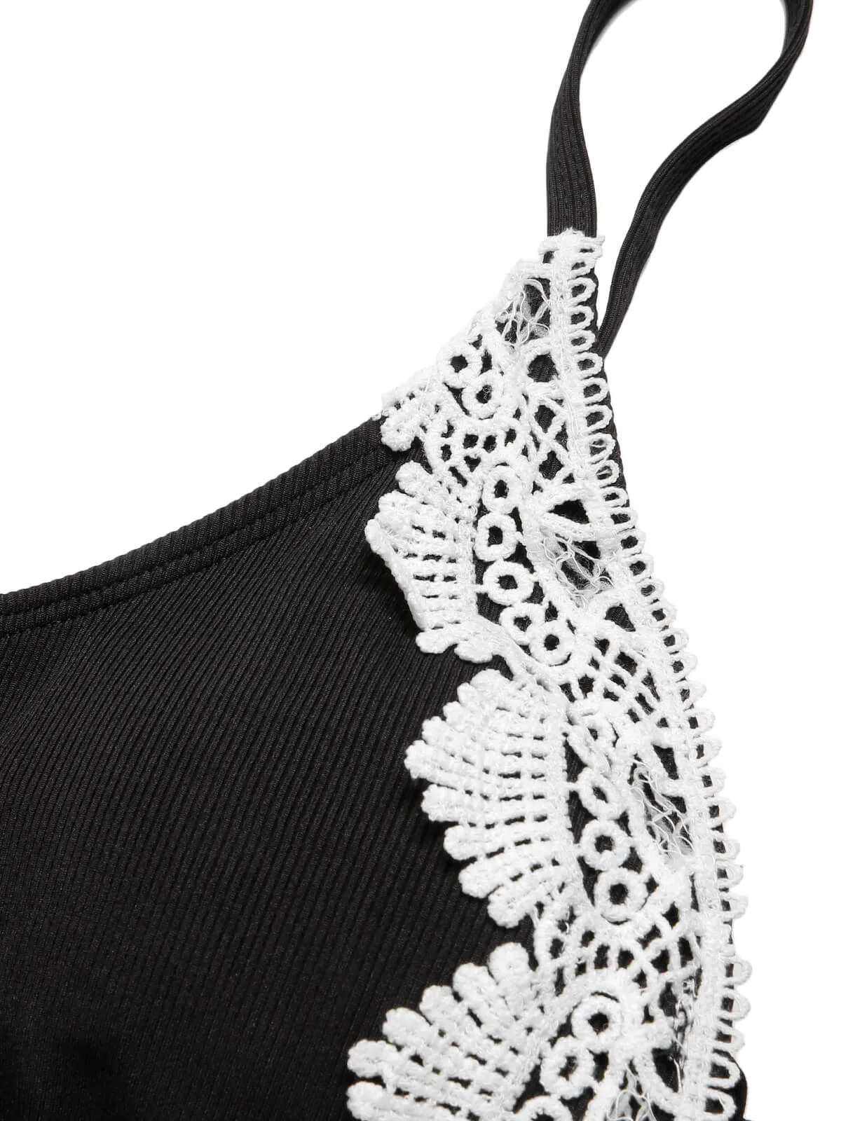 1930s Lace Knitted One-Piece Swimsuit