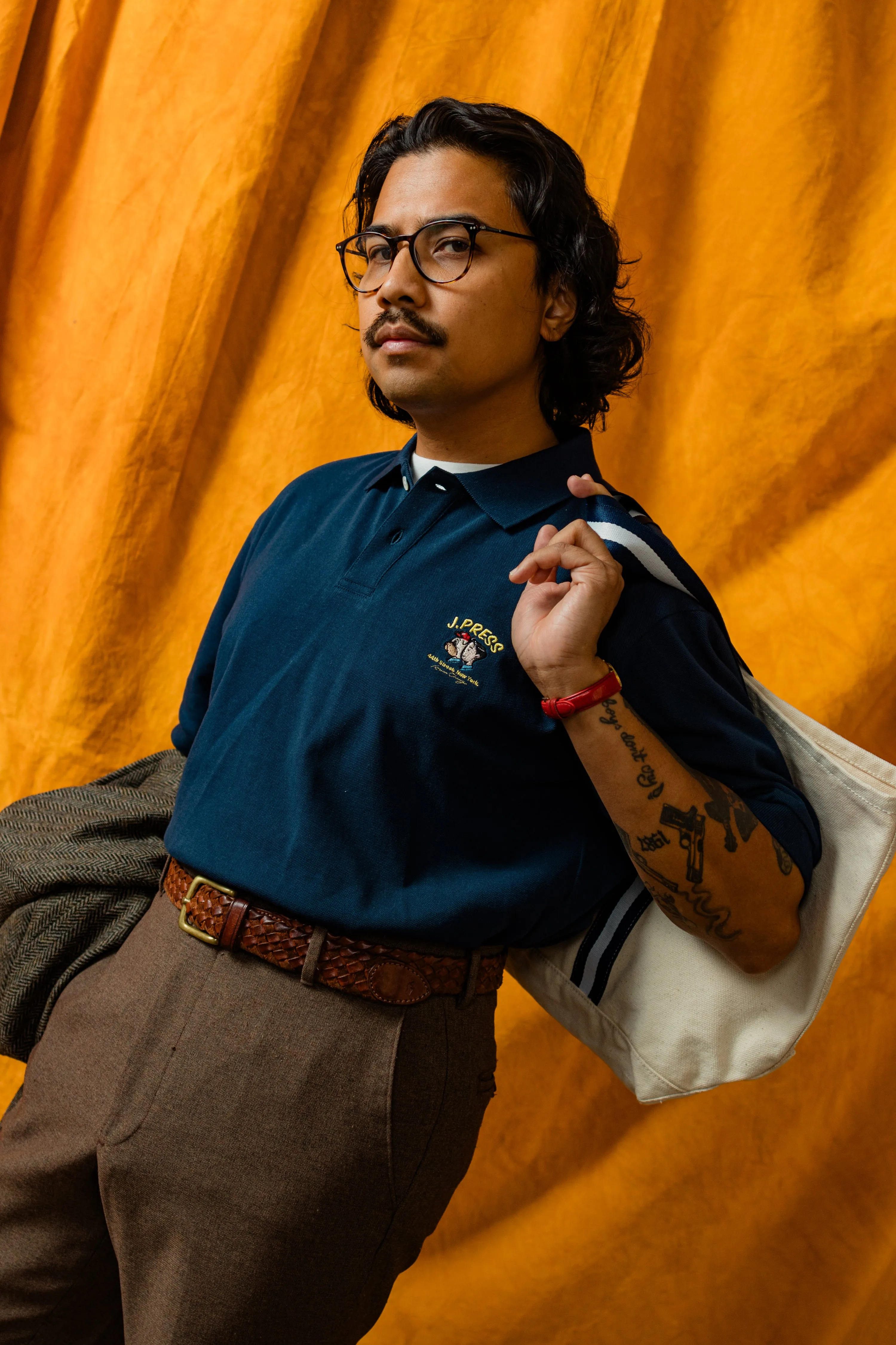 AARON CHANG POLO SHIRT - NAVY