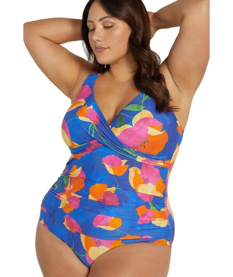 Artesands Au Contraire Delacroix Cross Front D-G Cup One Piece Swimsuit - Blue