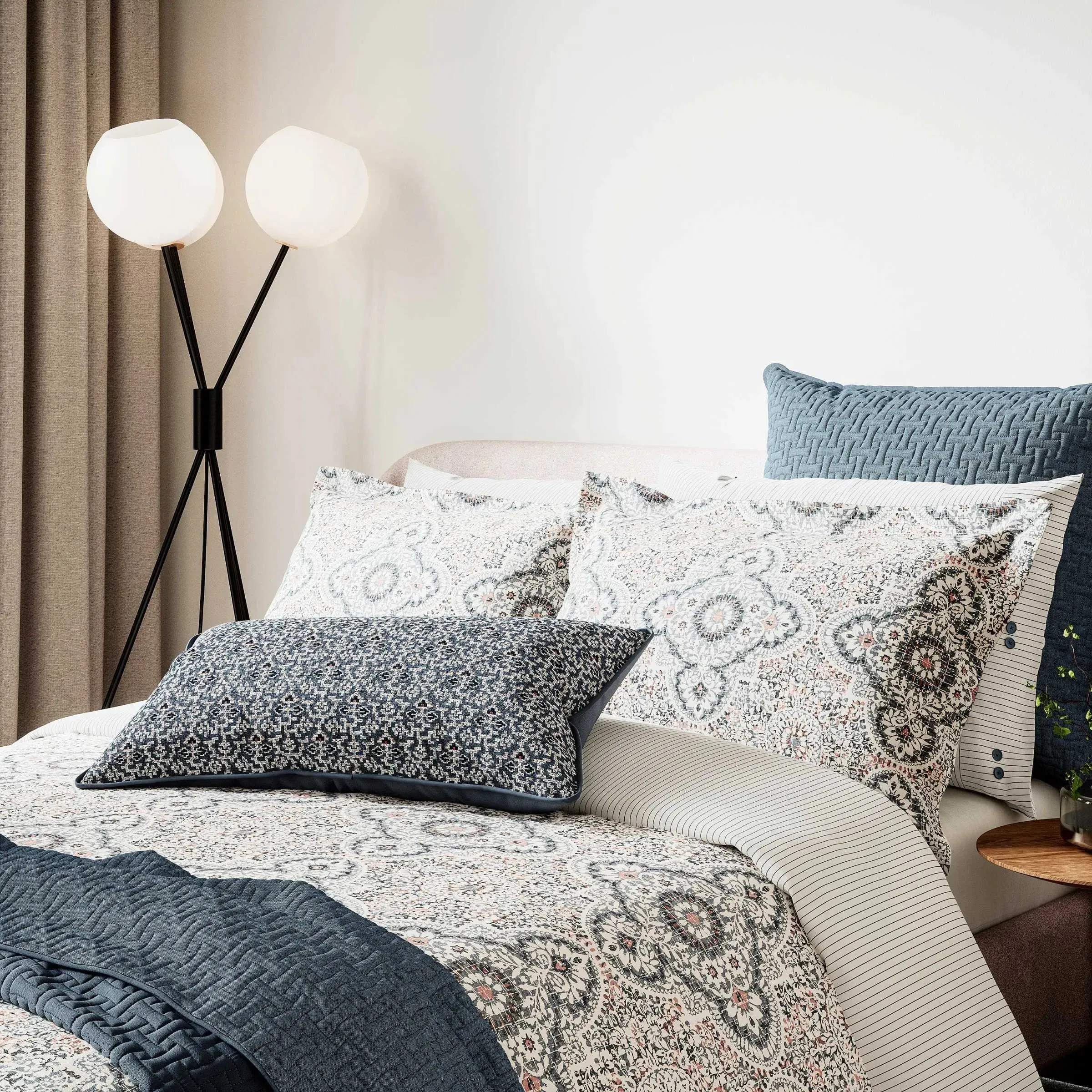 Bedeck of Belfast Nena Duvet Cover Set in Denim