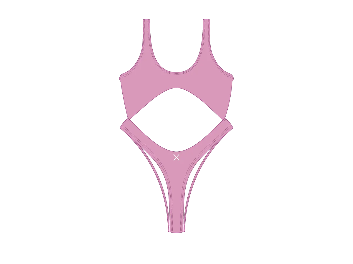 Blush Pink Front Tie One Piece