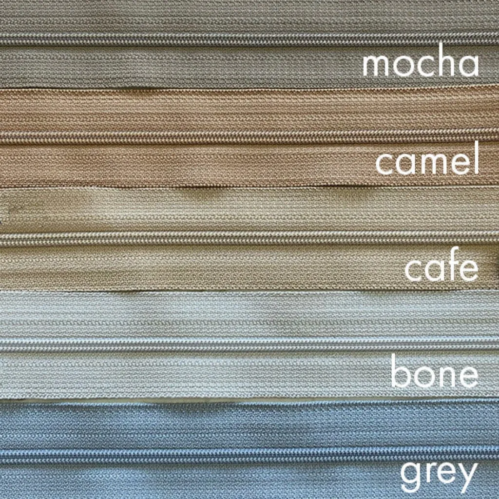 bone | nylon | zipper swatch