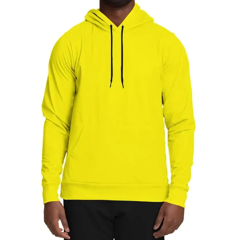 Bright Yellow Hoodie | Unisex | with PLUS sizes | Bright Pure Yellow | C0M0Y100K0