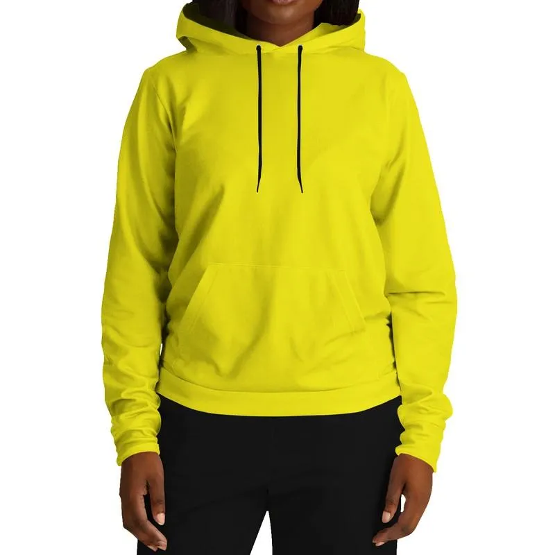 Bright Yellow Hoodie | Unisex | with PLUS sizes | Bright Pure Yellow | C0M0Y100K0