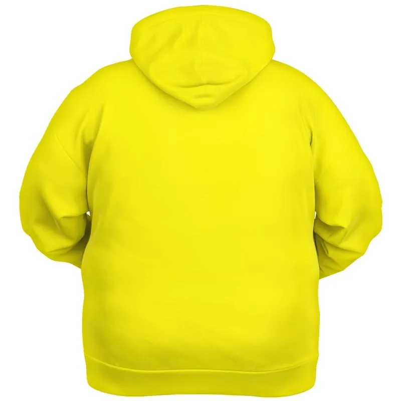 Bright Yellow Hoodie | Unisex | with PLUS sizes | Bright Pure Yellow | C0M0Y100K0