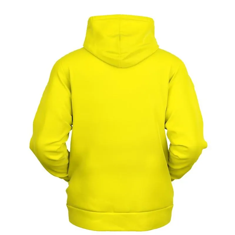 Bright Yellow Hoodie | Unisex | with PLUS sizes | Bright Pure Yellow | C0M0Y100K0