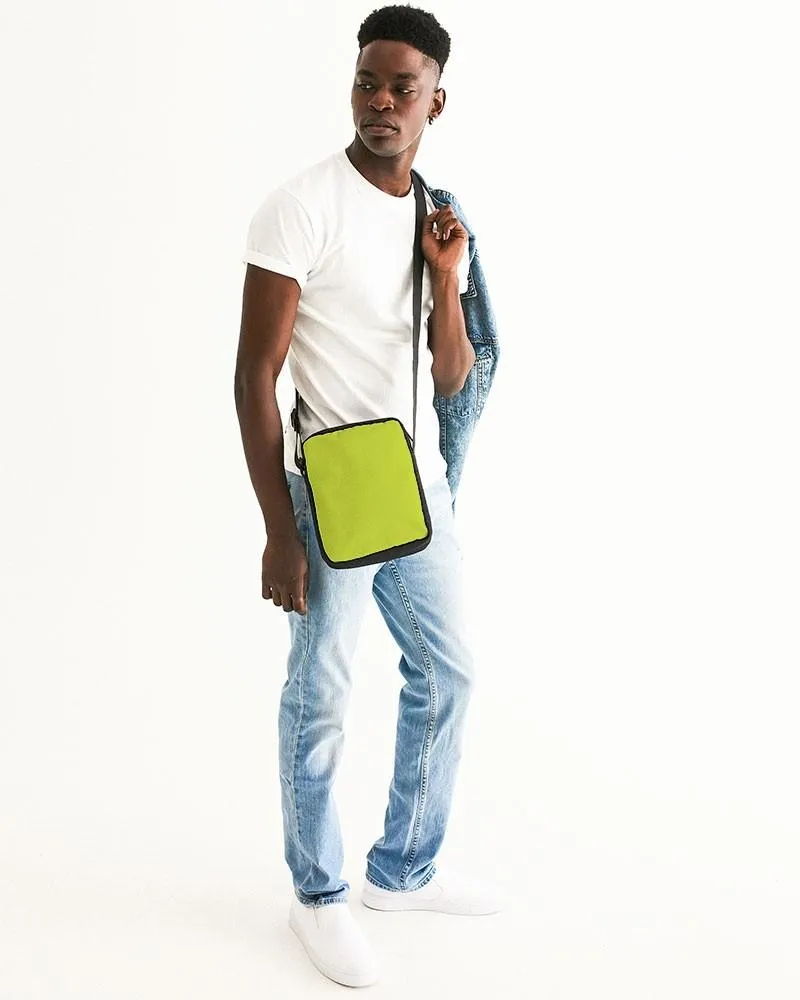 Bright Yellow Warm Green Messenger Pouch | Bright Pure Yellow Warm Green | C25M0Y100K0