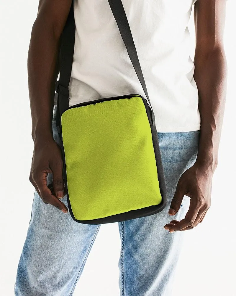 Bright Yellow Warm Green Messenger Pouch | Bright Pure Yellow Warm Green | C25M0Y100K0