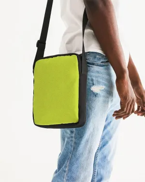 Bright Yellow Warm Green Messenger Pouch | Bright Pure Yellow Warm Green | C25M0Y100K0