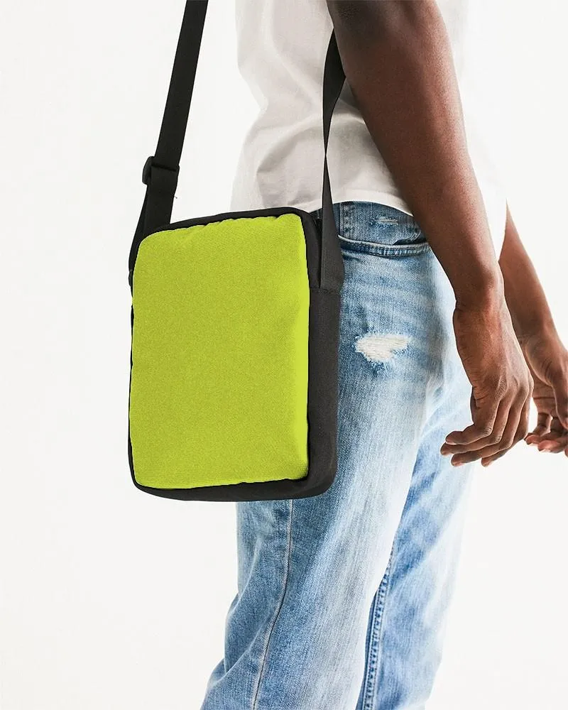 Bright Yellow Warm Green Messenger Pouch | Bright Pure Yellow Warm Green | C25M0Y100K0