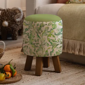Claudia Monty Round Footstool Cream