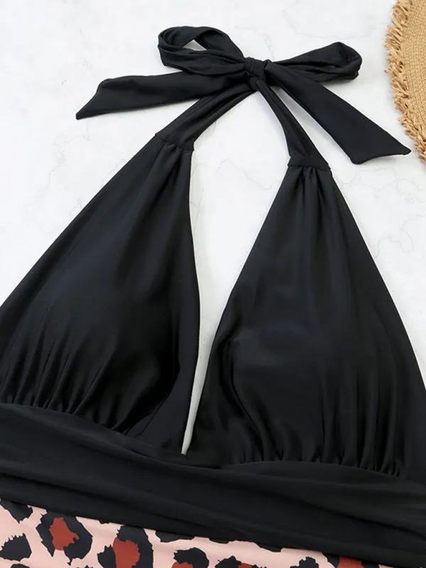Colorblock One Piece Bikini! - Wireless Belly-covering Swimwear