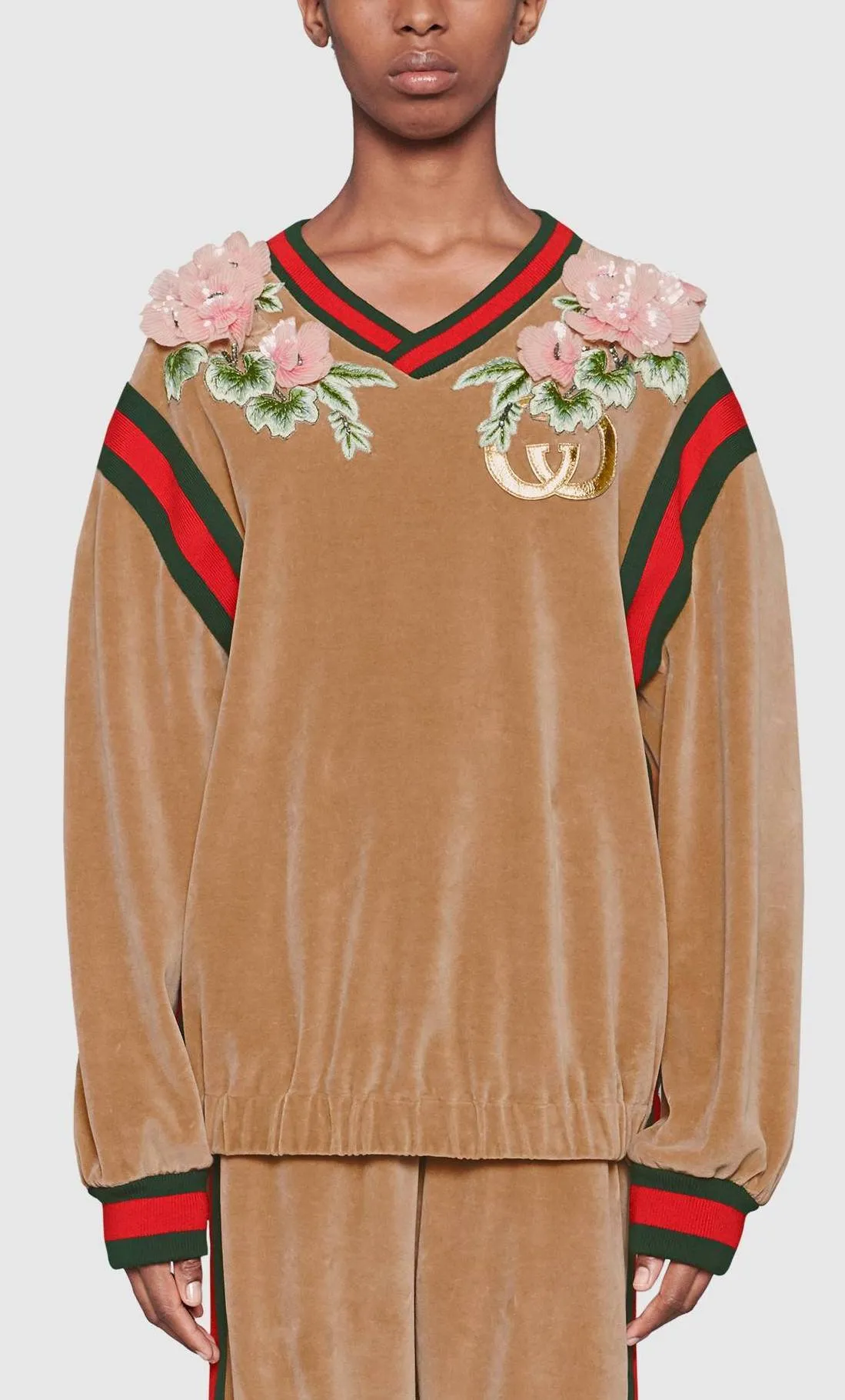 Dapper Dan Floral Appliques Sweater