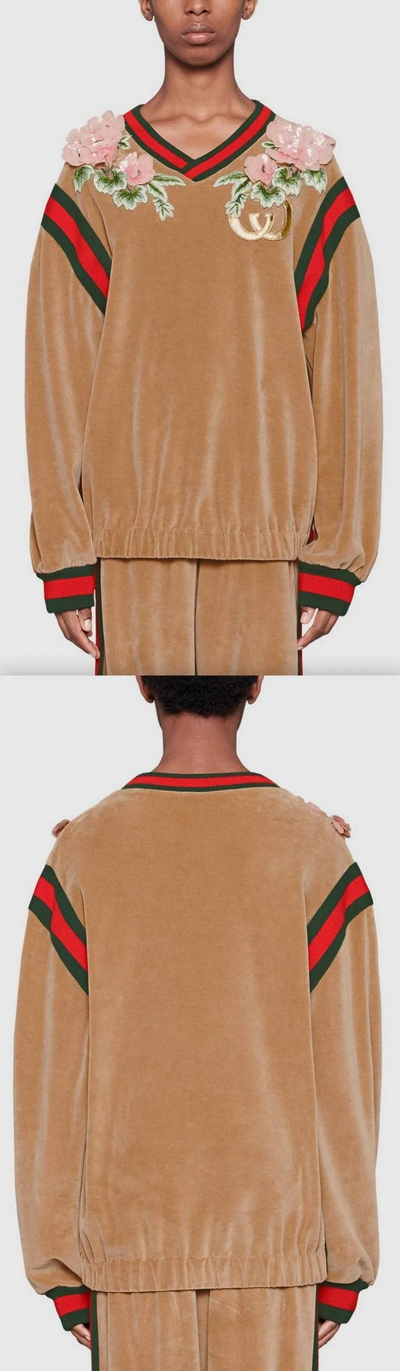 Dapper Dan Floral Appliques Sweater