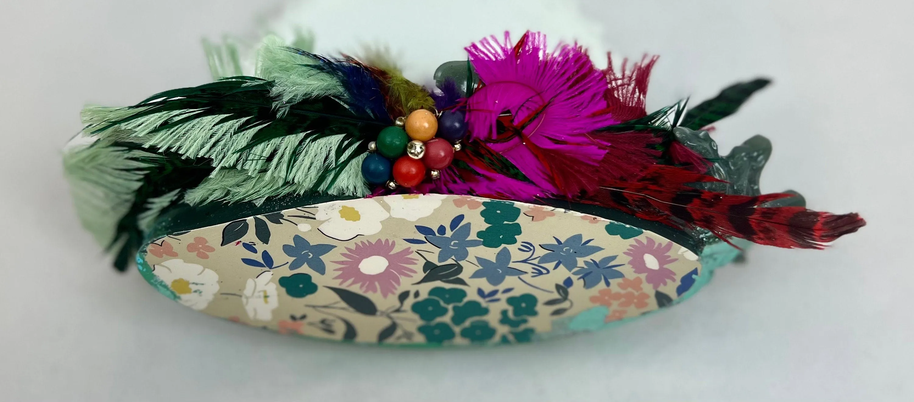 Embellished Vintage Jeweled Peacock Trinket Dish