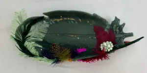 Embellished Vintage Jeweled Peacock Trinket Dish