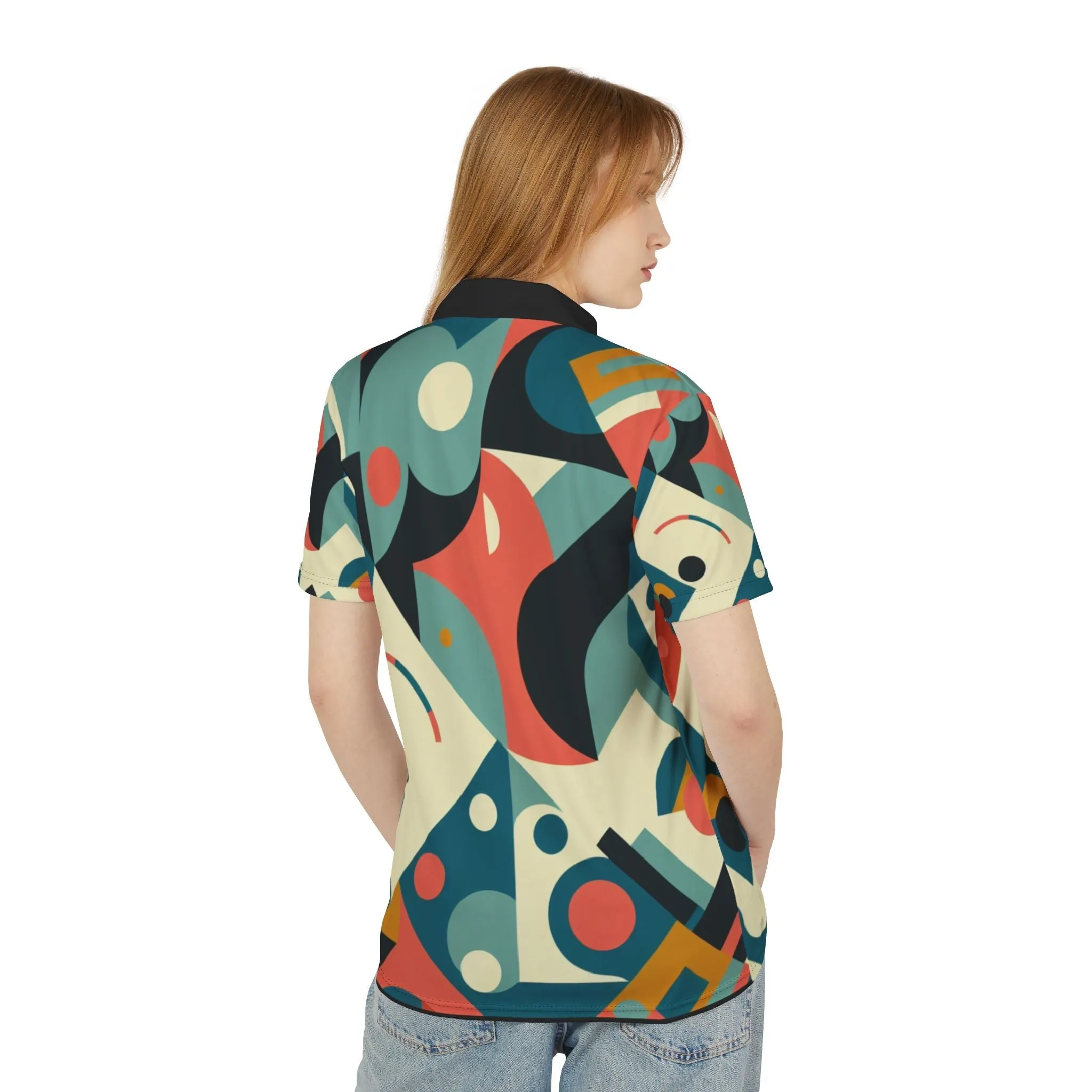 Geometric Pattern Polo Shirt
