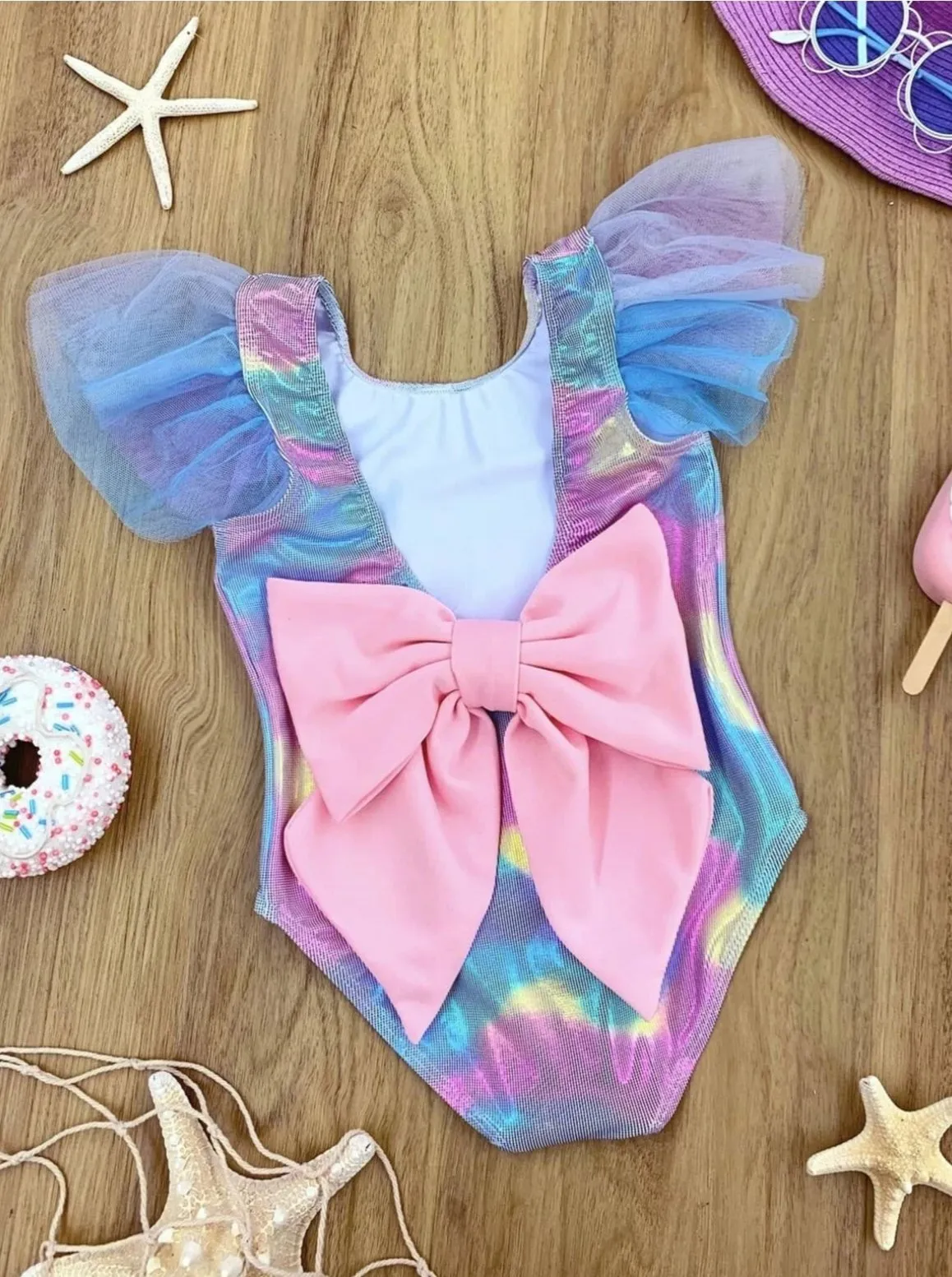 Girls Be the Sunshine in the Rain One Piece Swimsuit