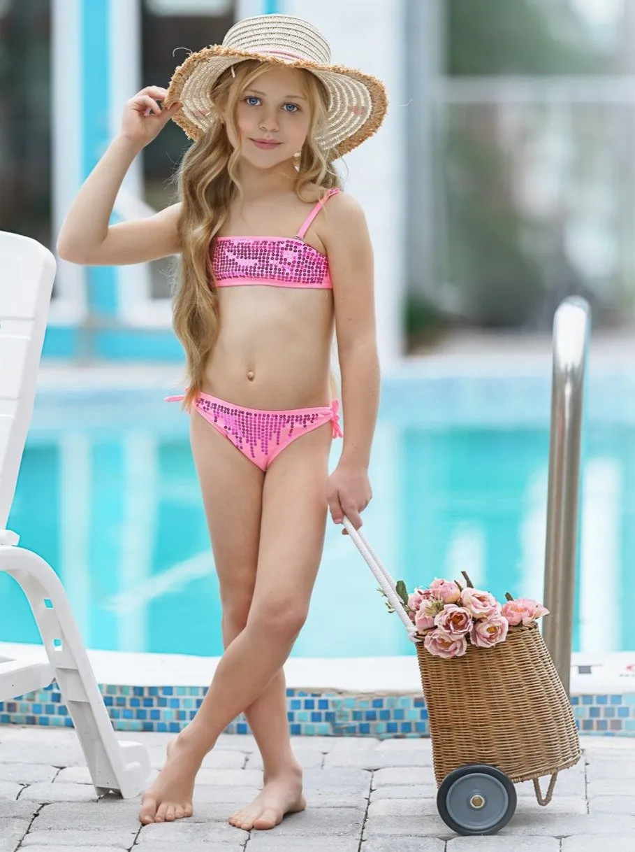 Girls Bedazzled Beauty Two Piece Swimsuit