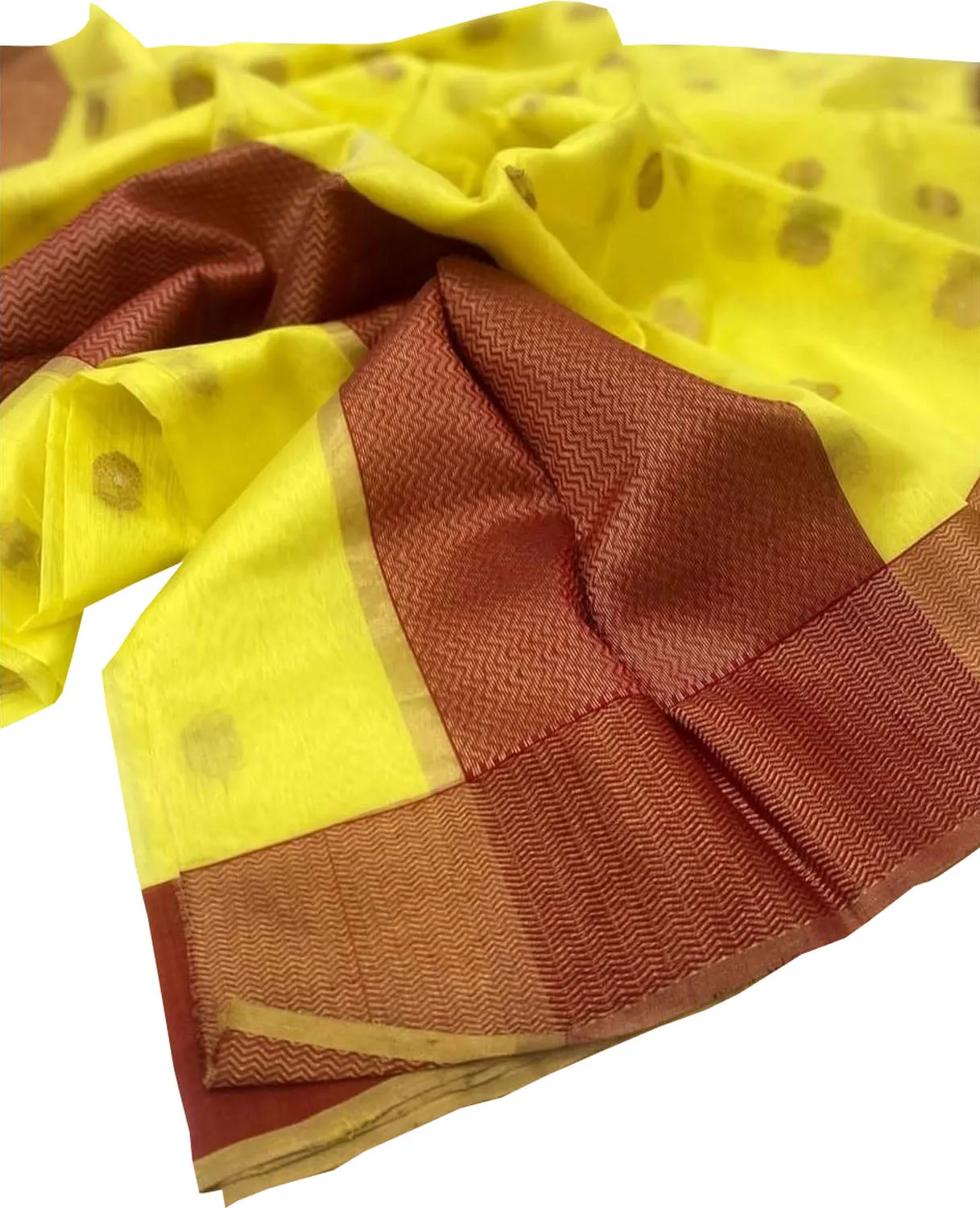 Golden Glow: Chanderi Handloom Silk Saree
