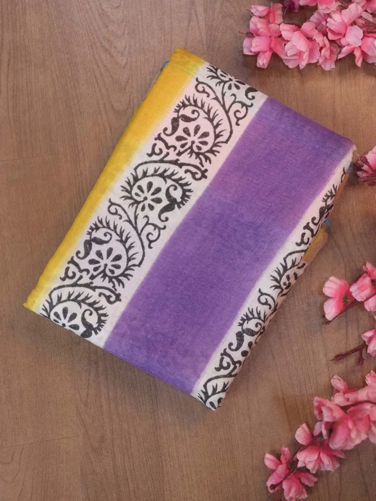 Hand Painted Kerala Cotton Saree - Elegant Off White Design