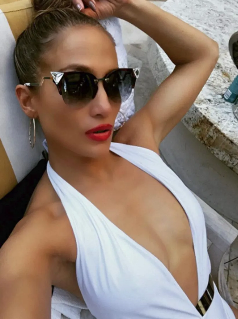 JENNIFER LOPEZ - BRIDGET WHITE SWIMSUIT