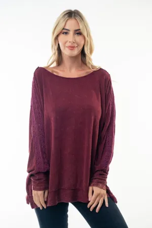 Lace Detailed Top - red clay