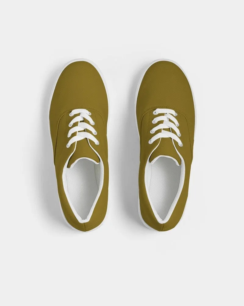 Medium Dark Orange Yellow Men's Canvas Sneakers | Men's | Medium Dark Pure Orange Yellow | C0M25Y100K60