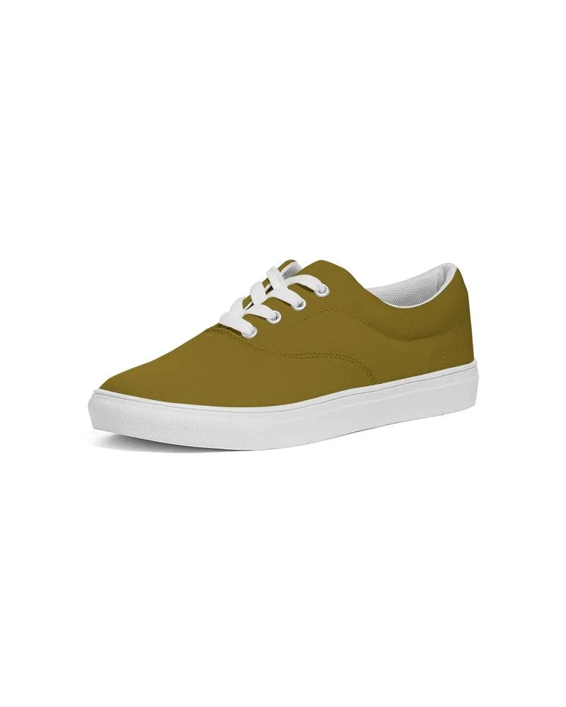 Medium Dark Orange Yellow Men's Canvas Sneakers | Men's | Medium Dark Pure Orange Yellow | C0M25Y100K60