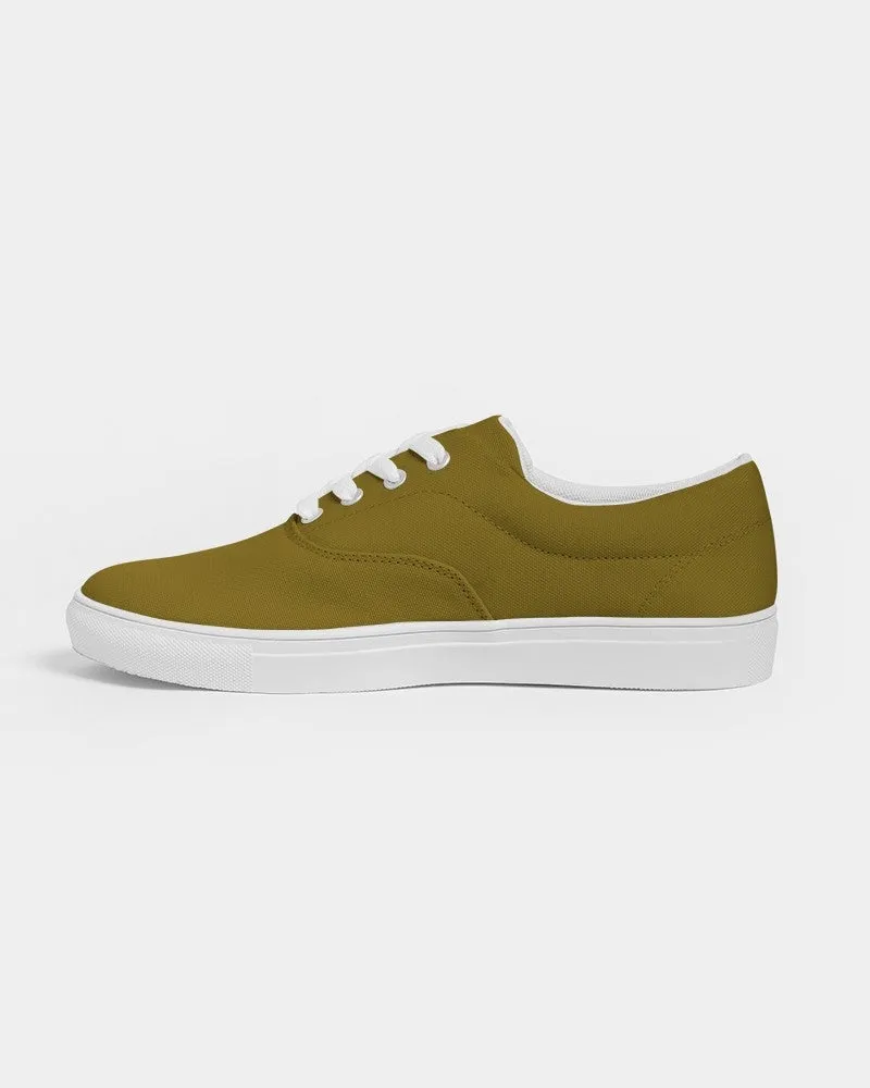 Medium Dark Orange Yellow Men's Canvas Sneakers | Men's | Medium Dark Pure Orange Yellow | C0M25Y100K60
