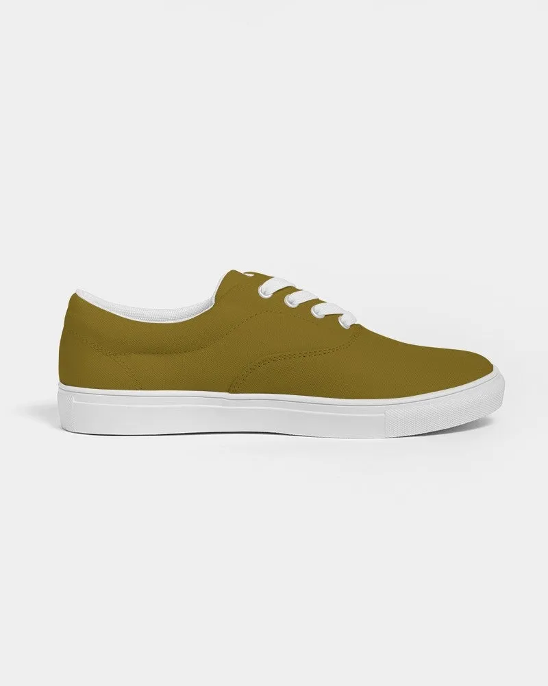 Medium Dark Orange Yellow Men's Canvas Sneakers | Men's | Medium Dark Pure Orange Yellow | C0M25Y100K60