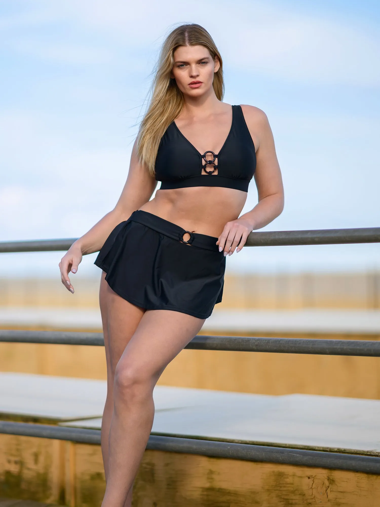 MS-CS102 - Wholesale Women's O-Ring One-Piece & Skirtini Swimsuits