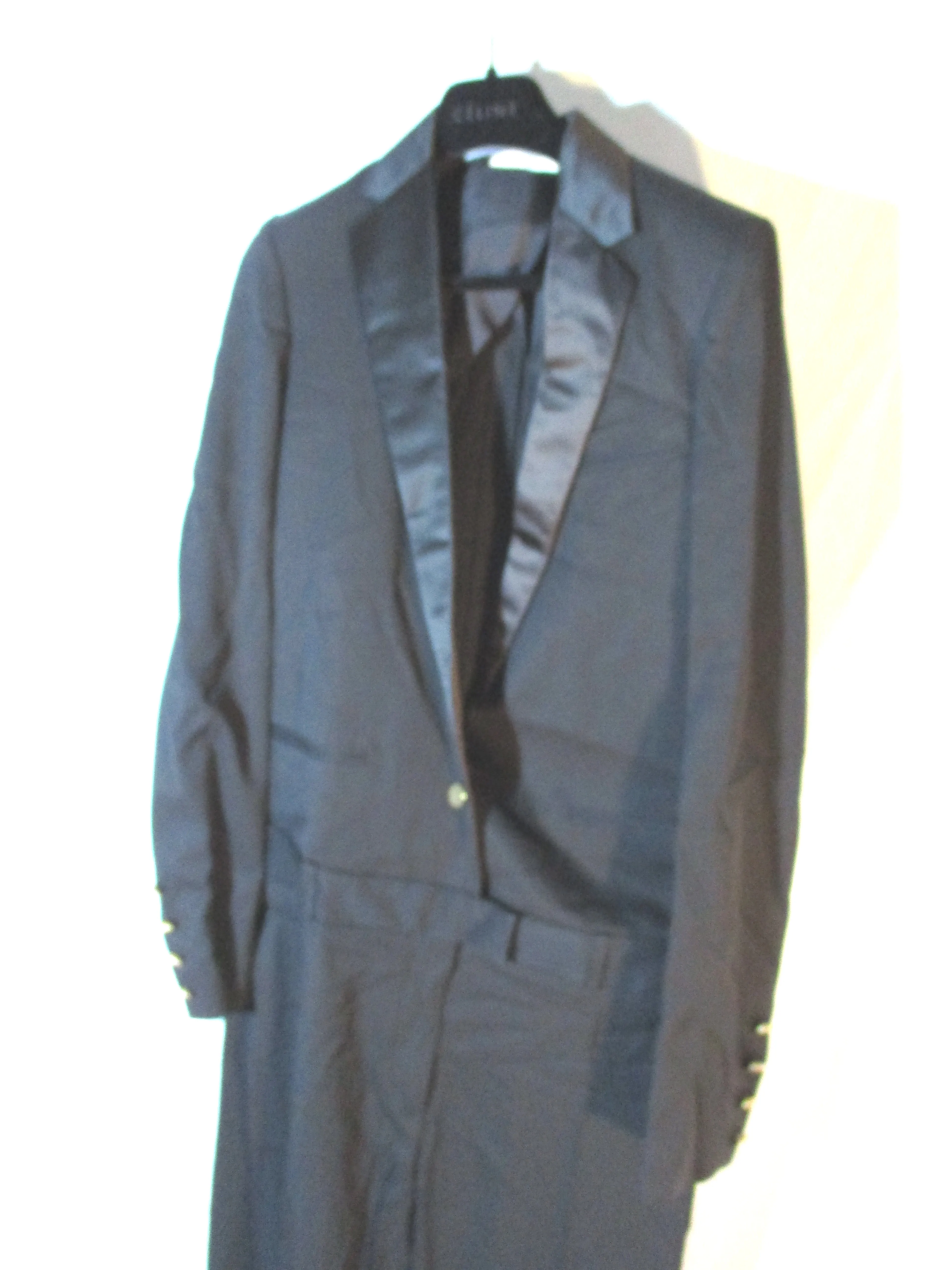 NEW NWT CELINE FRANCE One Piece TUXEDO Pant Suit 36 BLACK FORMAL