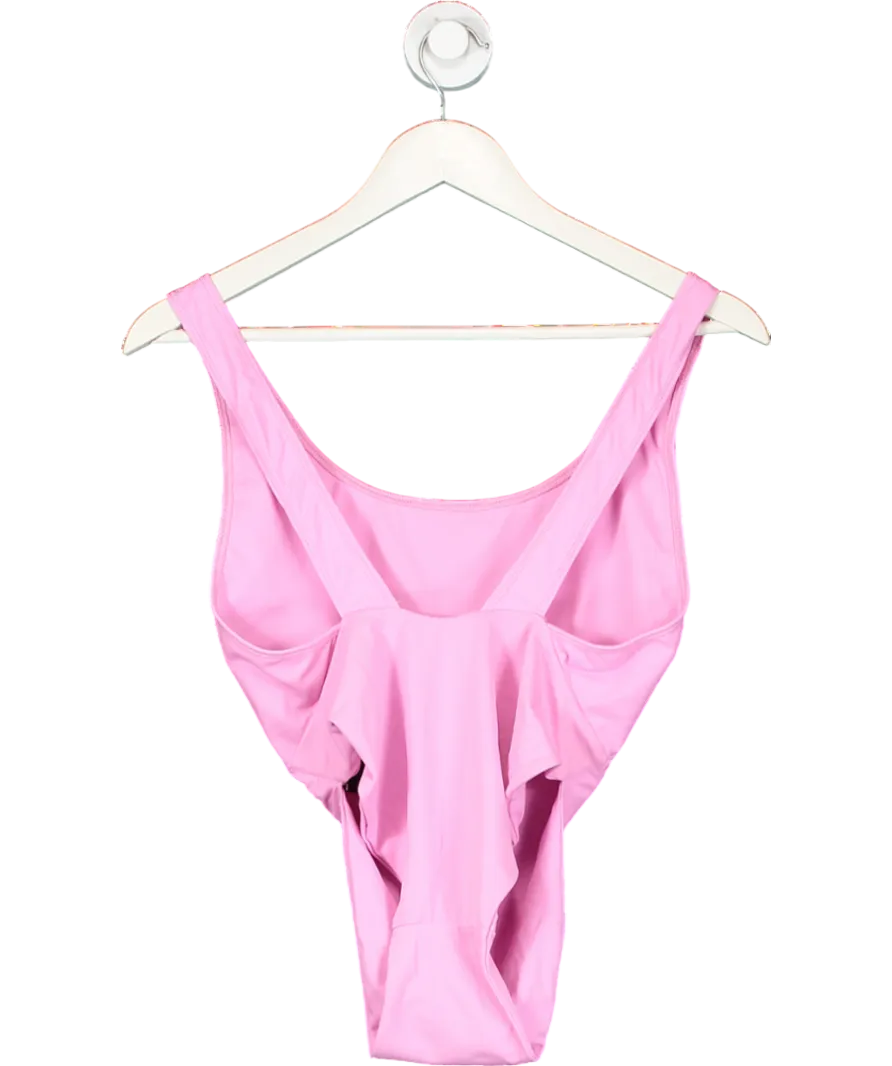 oceanus Pink Snake Embellished Swimsuit UK XS