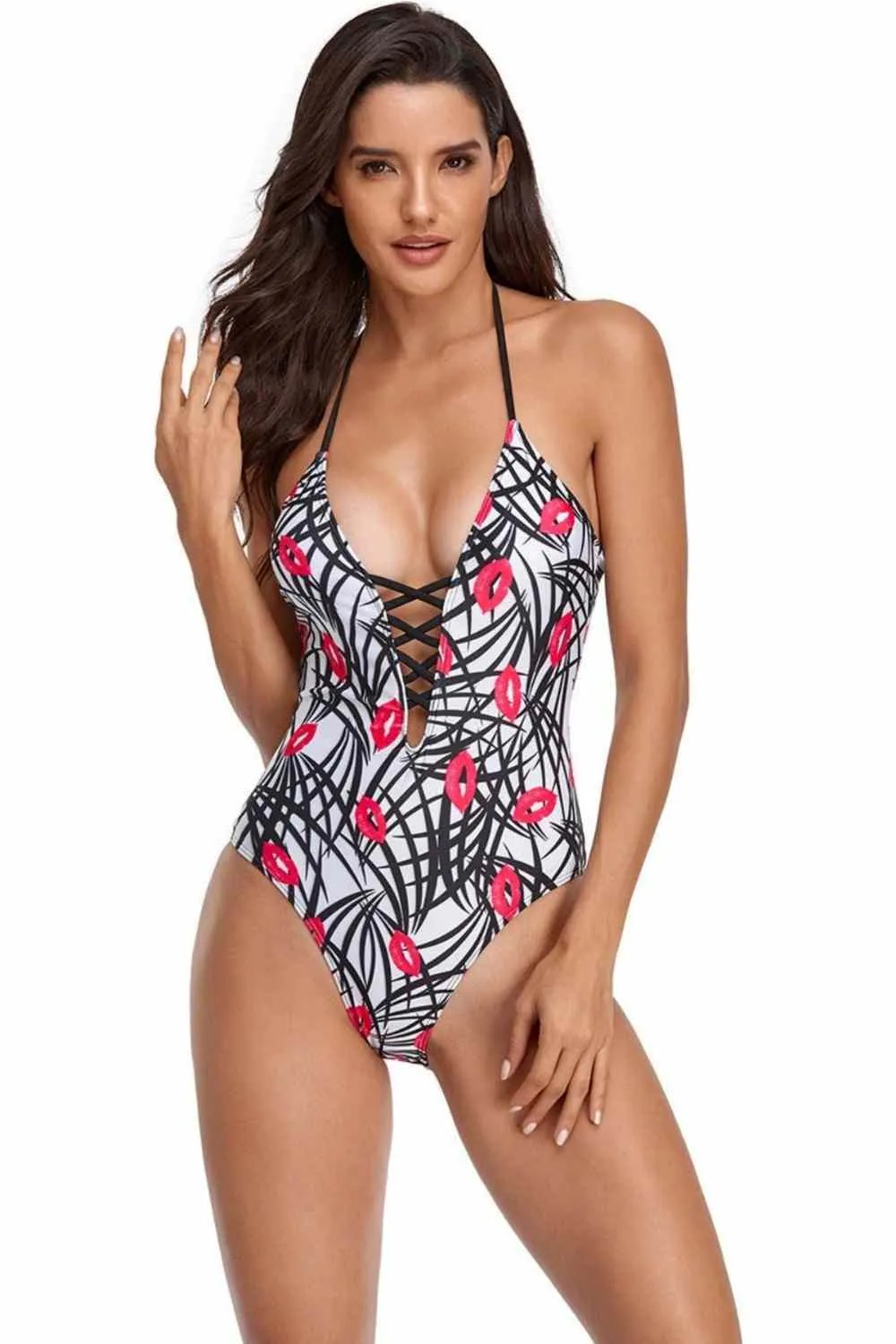 One-piece High cut Women Swimsuit