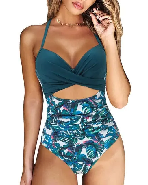 One Piece Swimsuit High Cut Legs