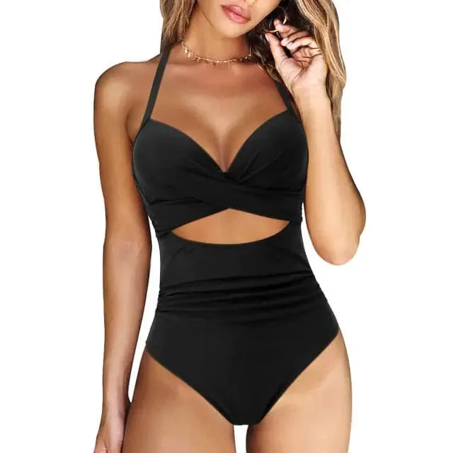One Piece Swimsuit High Cut Legs