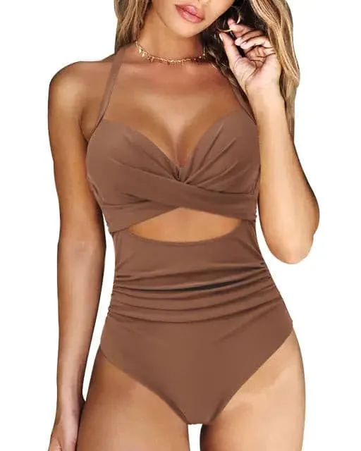 One Piece Swimsuit High Cut Legs