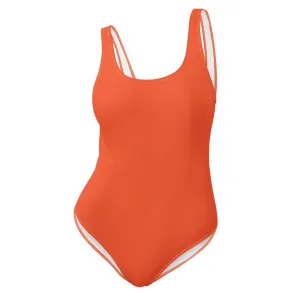 Outrageous Orange One-Piece Swimsuit