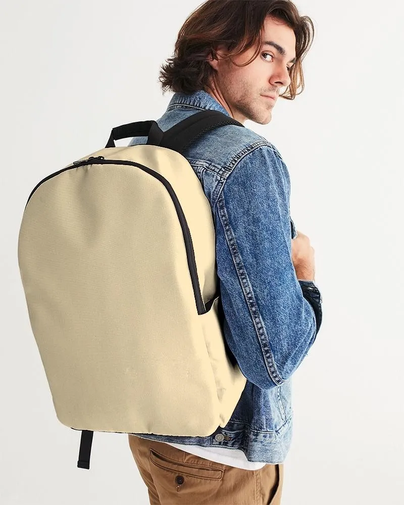 Pale Pastel Orange Yellow Waterproof Backpack | Bright Pale Pastel Orange Yellow | C0M8Y30K0