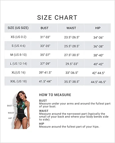 Removable Padded High Neck One Piece Cutout Swimsuits For Women-White Leaf