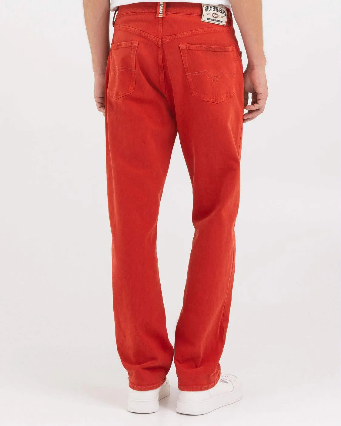 Replay M9Z1 Straight Fit Mens Jeans - Bright Red