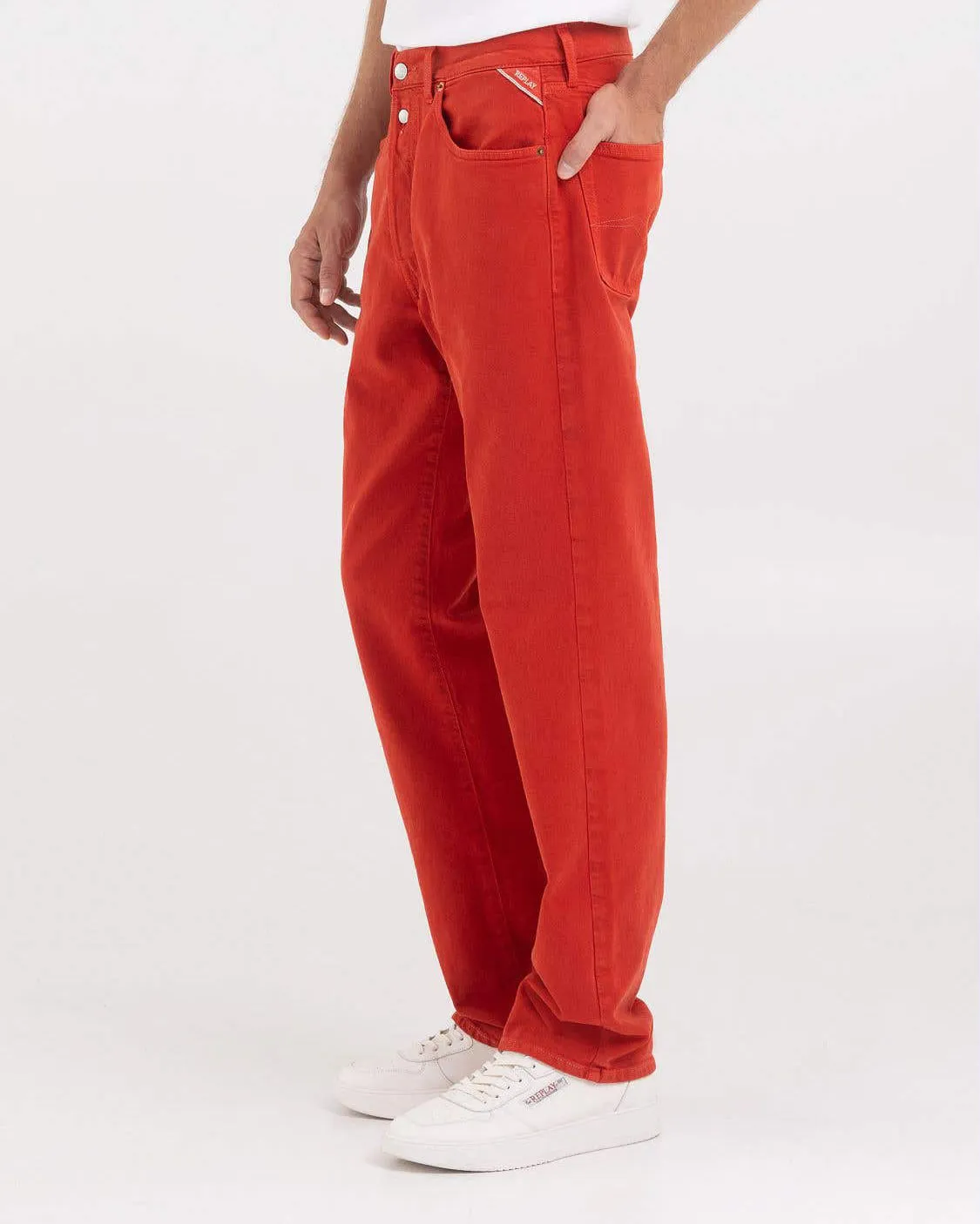 Replay M9Z1 Straight Fit Mens Jeans - Bright Red