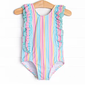 Seaside Stripes One Piece, Blue