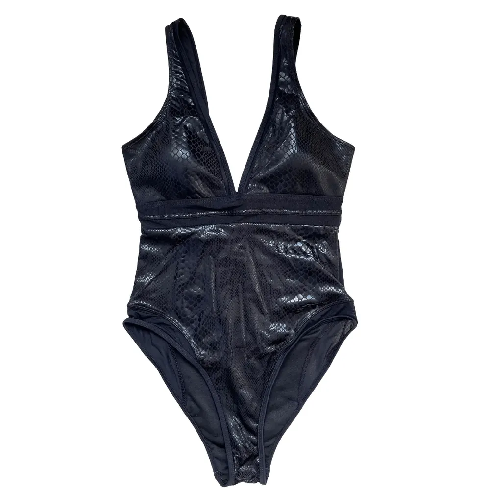 Sexy Deep V-Neck Snake Print One Piece Swimsuit - SF2153