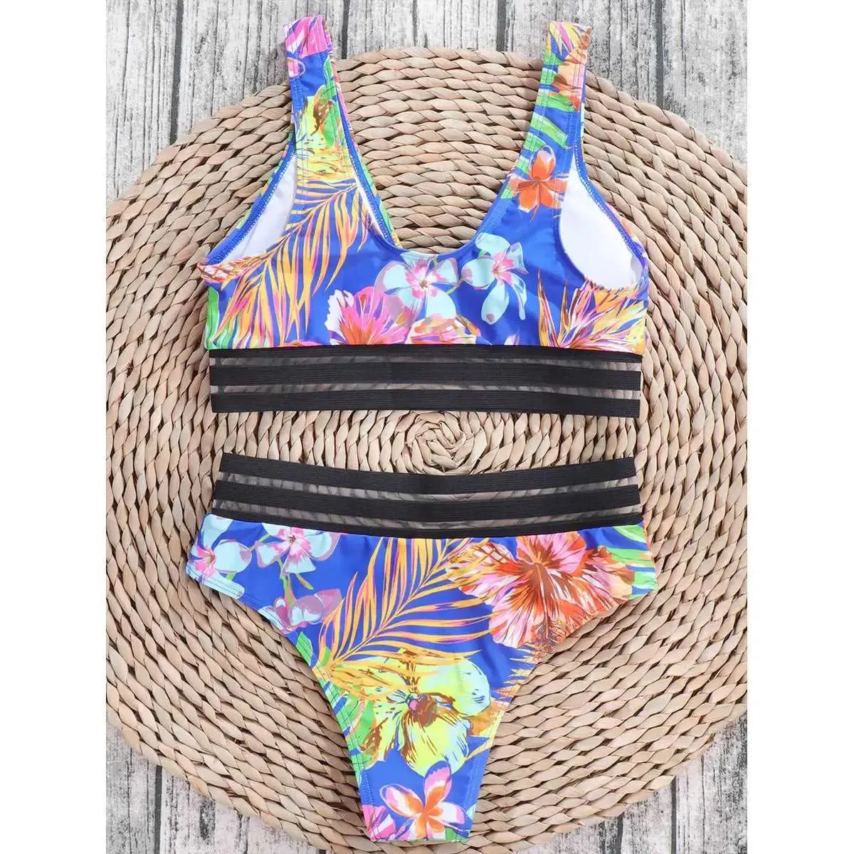 Sexy printed two-piece swimsuit