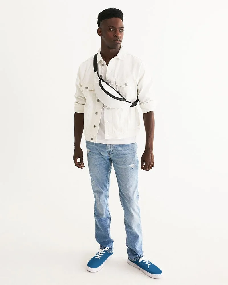 Shaded Blue Canvas Sneakers | Men's | C100M50Y0K30